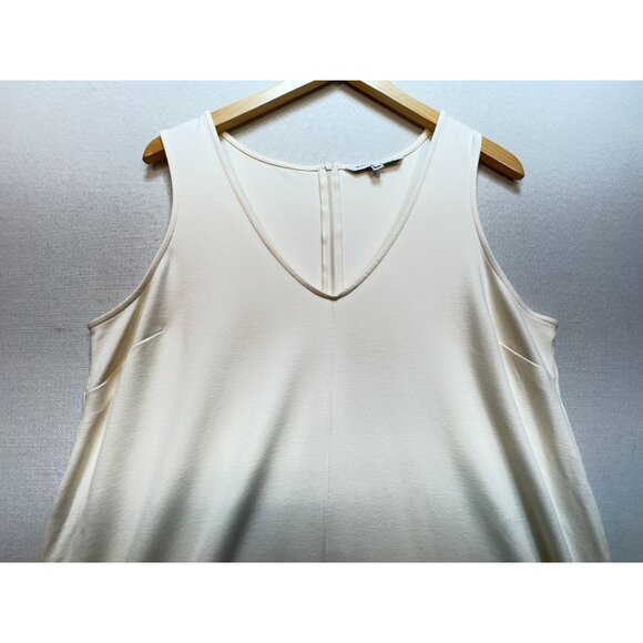 The Nines By Hatch Women’s Tank Dress Sleeveless Size XL Beige Stretch Back Zip - Picture 7 of 11